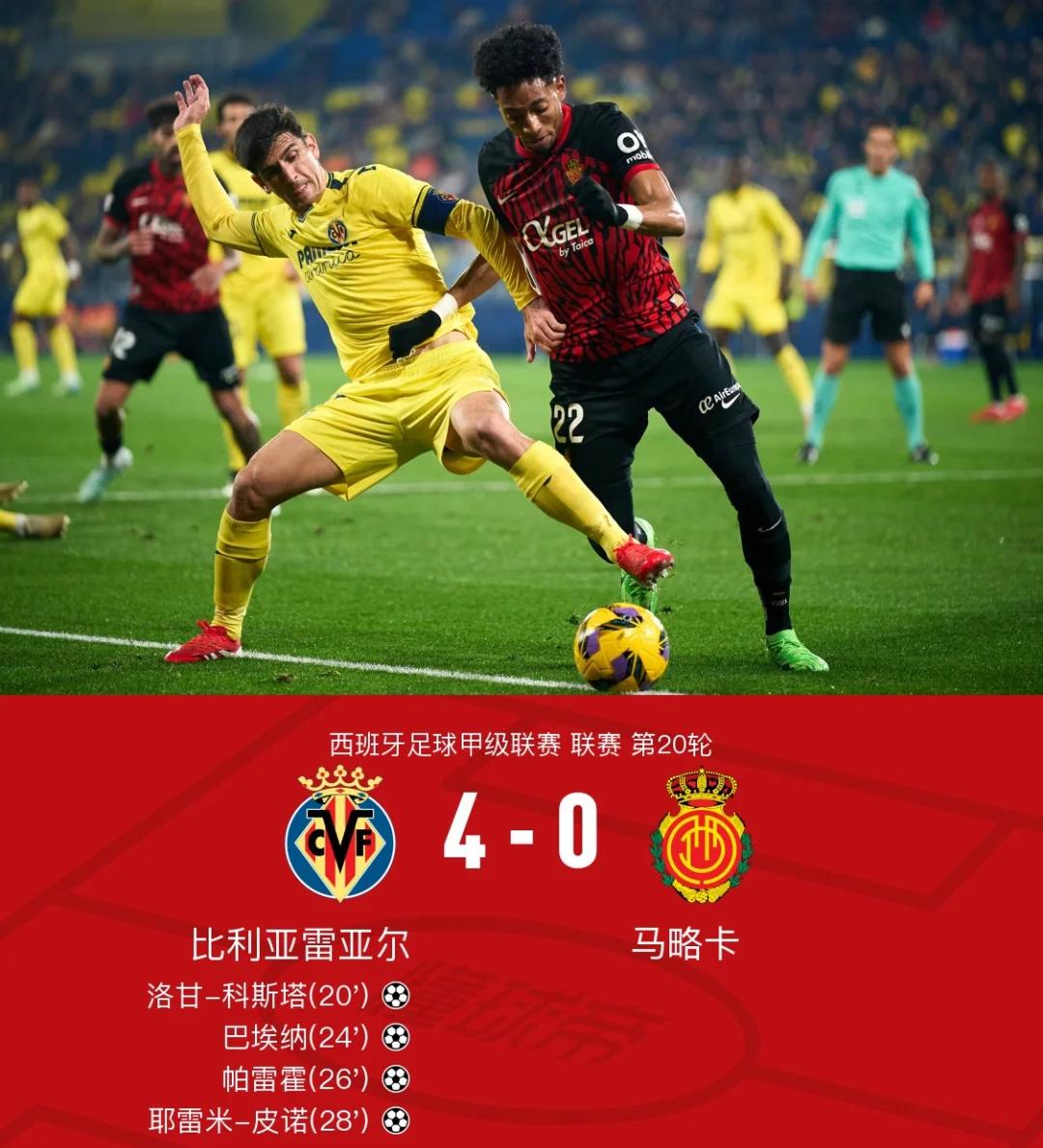 比利亚雷亚尔阻止巴伦西亚逆袭，保持稳定