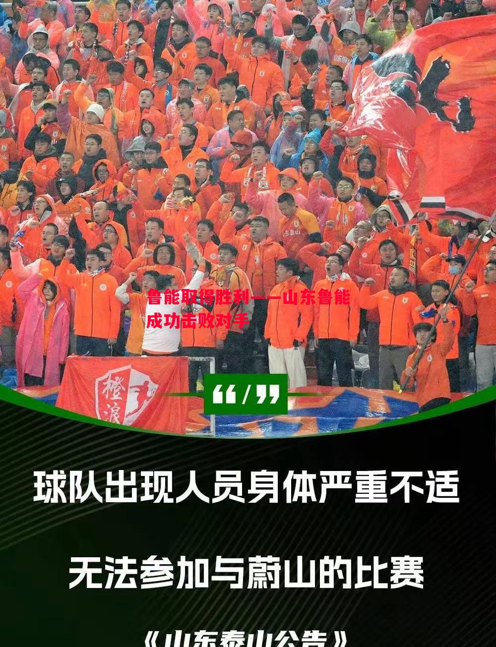 悟空体育官网-鲁能取得胜利——山东鲁能成功击败对手