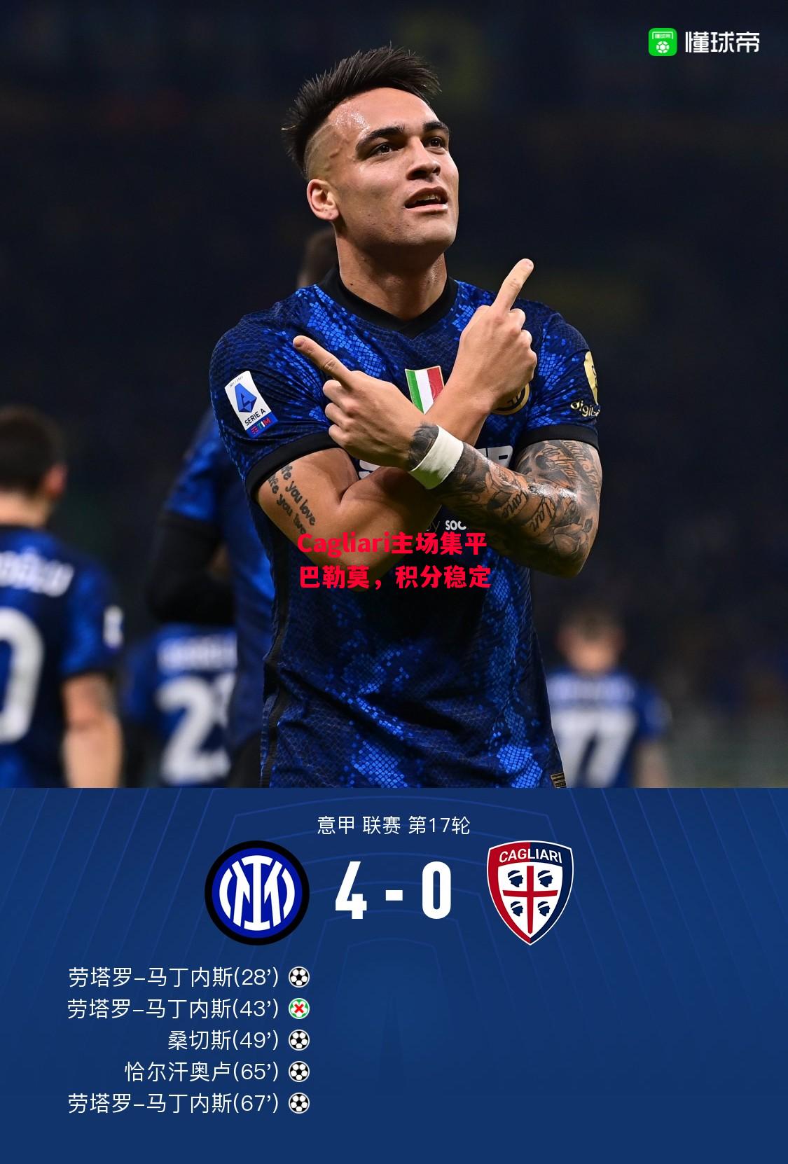 Cagliari主场集平巴勒莫,积分稳定 Cagliari主场集平巴勒莫,积分稳定